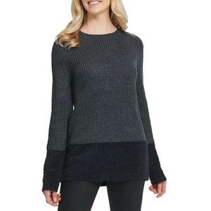 DKNY Faux Fur Hem Sweater